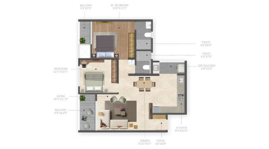 Silver-Altair-Floor-Plan-2-BHK